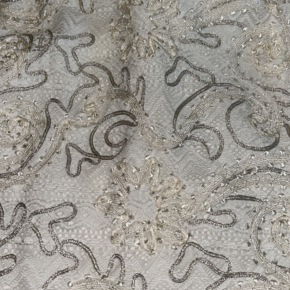 New! J&R Textured Brocade Fabric Jacquard Pattern Pencil Skirt - Picture 7 of 9